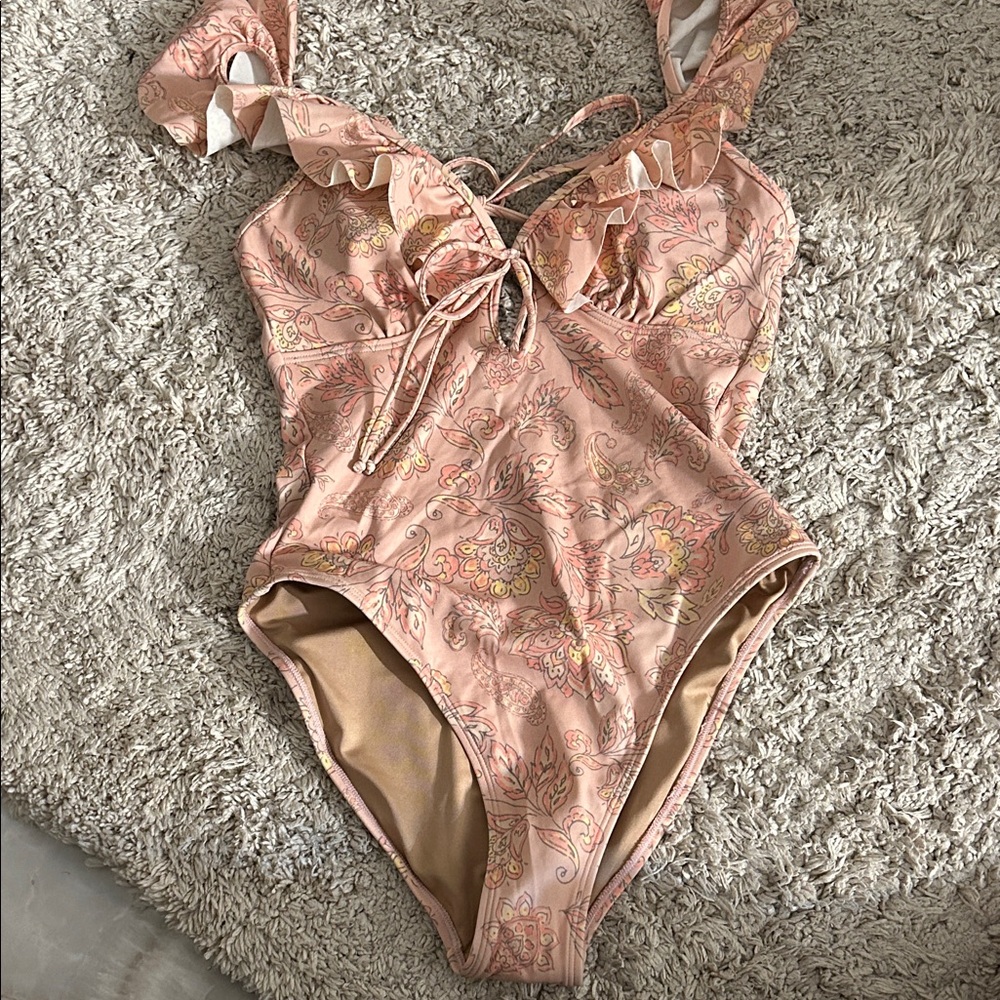 Joe Fresh Pink Floral One Piece Swimsuit